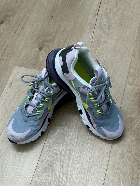 Nike Other - Nike  Air Max 270 React Grey & Lemon Venom